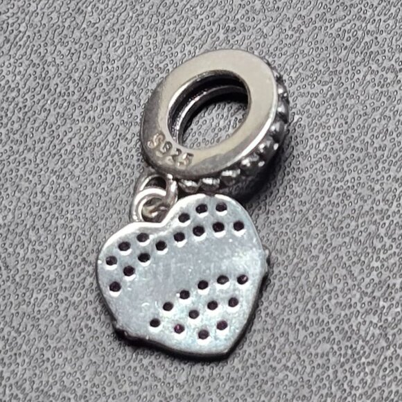 Sterling Silver "Only You" Heart Charm Pendant‎ With Pink CZ (NWOT) - Picture 2 of 4
